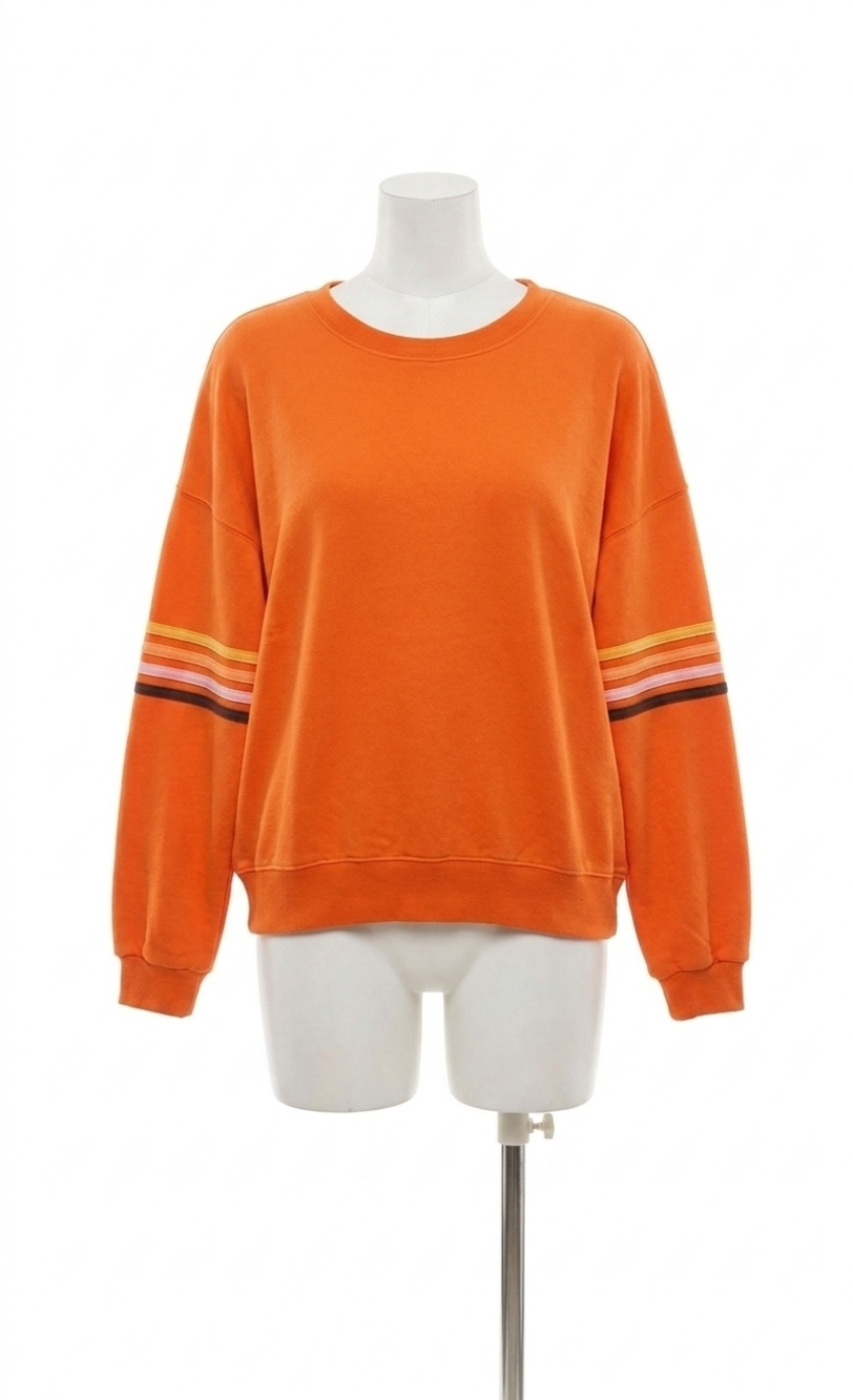 NEW CHASER neon strappings pullover in coral orange